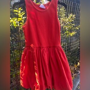 Zara Bright Red Sleeveless Kids Dress